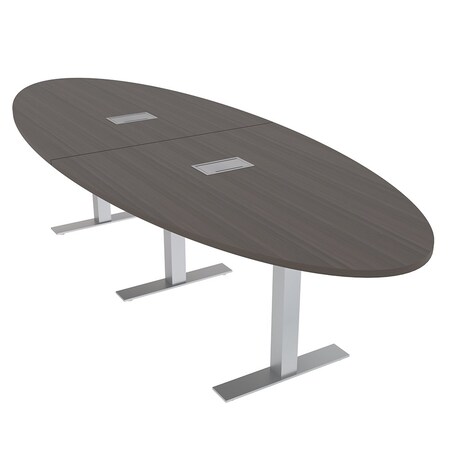 Skutchi Designs 45 in W, 144 in L, 29 in H, Engineered Wood Top, Brown HAR-OVL-46X143-T-ELEC-XD1025